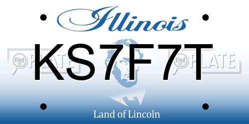 KS7F7T Illinois License Plate
