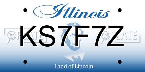 KS7F7Z Illinois License Plate