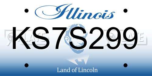 KS7S299 Illinois License Plate