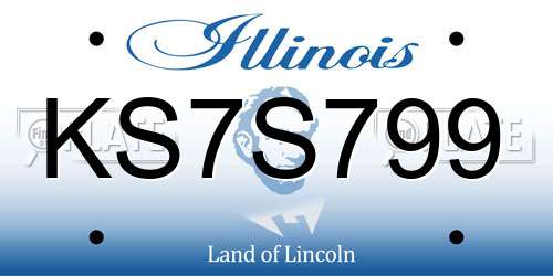 KS7S799 Illinois License Plate