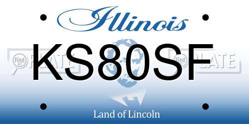 KS80SF Illinois License Plate