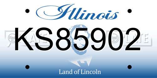 KS85902 Illinois License Plate