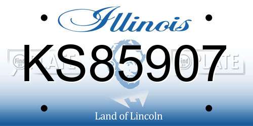 KS85907 Illinois License Plate