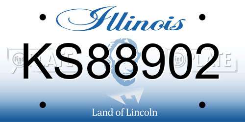 KS88902 Illinois License Plate