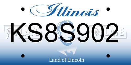 KS8S902 Illinois License Plate
