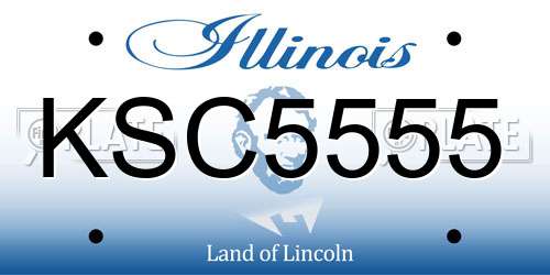 KSC5555 Illinois License Plate