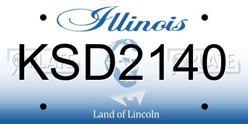 KSD2140 Illinois License Plate