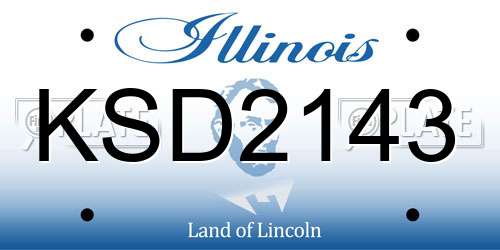 KSD2143 Illinois License Plate