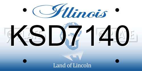 KSD7140 Illinois License Plate