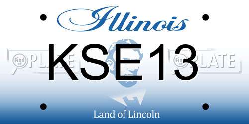 KSE13 Illinois License Plate