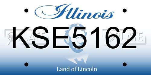 KSE5162 Illinois License Plate