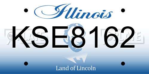 KSE8162 Illinois License Plate