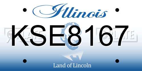 KSE8167 Illinois License Plate