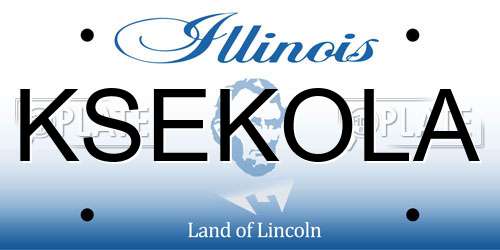 KSEKOLA Illinois License Plate