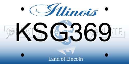 KSG369 Illinois License Plate