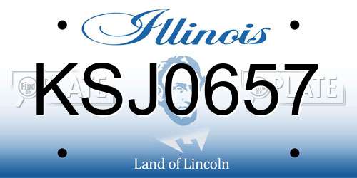 KSJ0657 Illinois License Plate