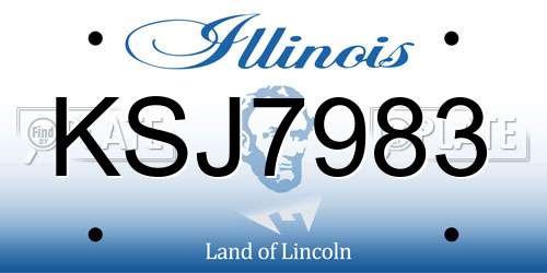 KSJ7983 Illinois License Plate