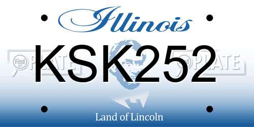 KSK252 Illinois License Plate