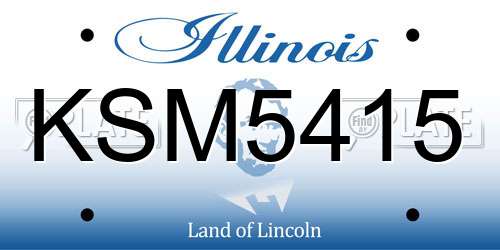 KSM5415 Illinois License Plate