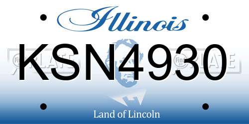 KSN4930 Illinois License Plate