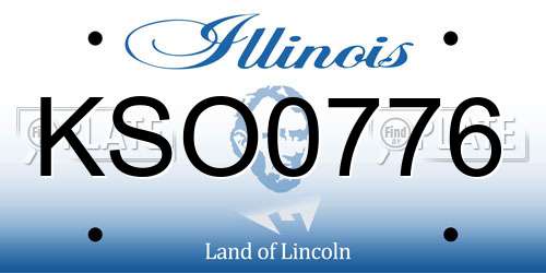 KSO0776 Illinois License Plate