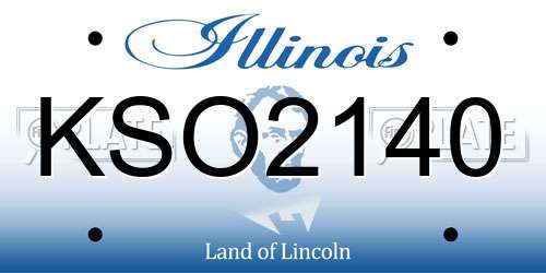 KSO2140 Illinois License Plate