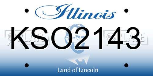 KSO2143 Illinois License Plate