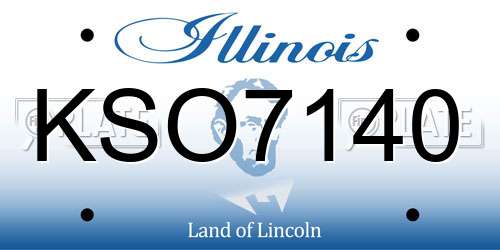 KSO7140 Illinois License Plate