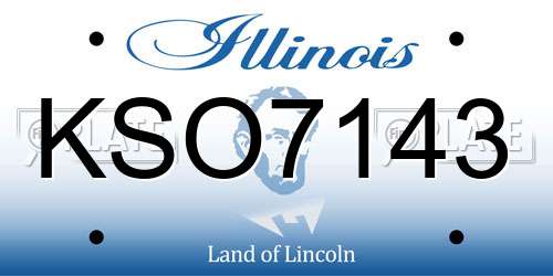 KSO7143 Illinois License Plate