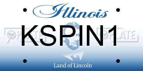 KSPIN1 Illinois License Plate