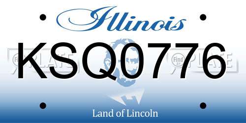 KSQ0776 Illinois License Plate