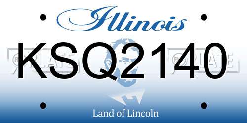KSQ2140 Illinois License Plate