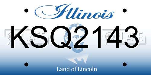 KSQ2143 Illinois License Plate