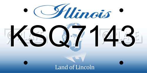 KSQ7143 Illinois License Plate