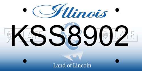 KSS8902 Illinois License Plate