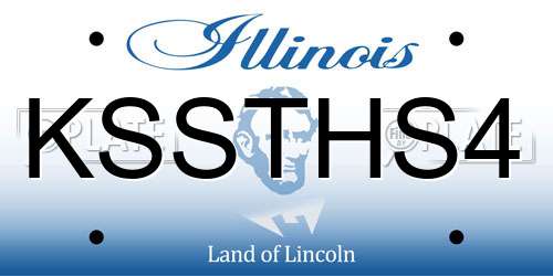 KSSTHS4 Illinois License Plate