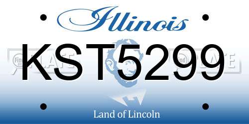 KST5299 Illinois License Plate