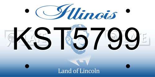 KST5799 Illinois License Plate