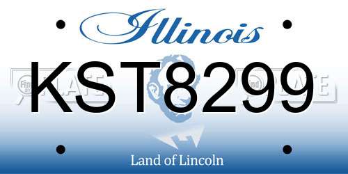 KST8299 Illinois License Plate