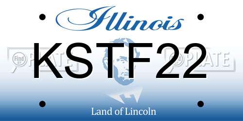 KSTF22 Illinois License Plate