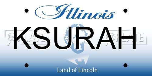 KSURAH Illinois License Plate