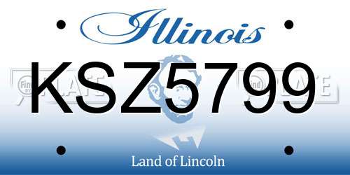 KSZ5799 Illinois License Plate