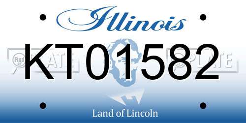KT01582 Illinois License Plate