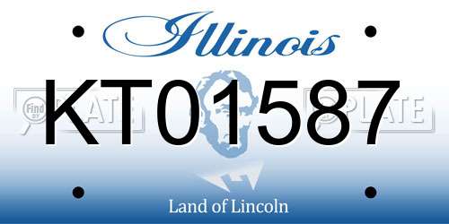 KT01587 Illinois License Plate