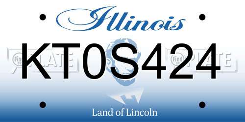 KT0S424 Illinois License Plate