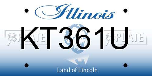 KT361U Illinois License Plate