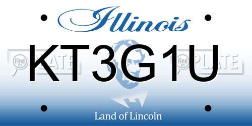 KT3G1U Illinois License Plate
