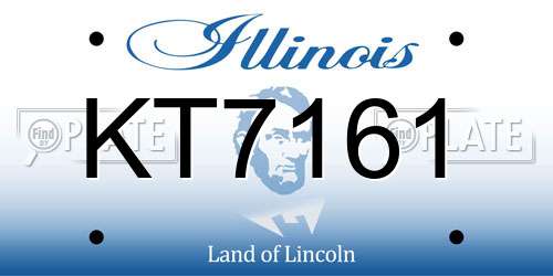 KT7161 Illinois License Plate