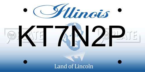 KT7N2P Illinois License Plate