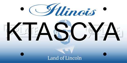 KTASCYA Illinois License Plate